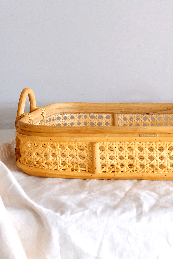 Natural Woven Rattan Tray
