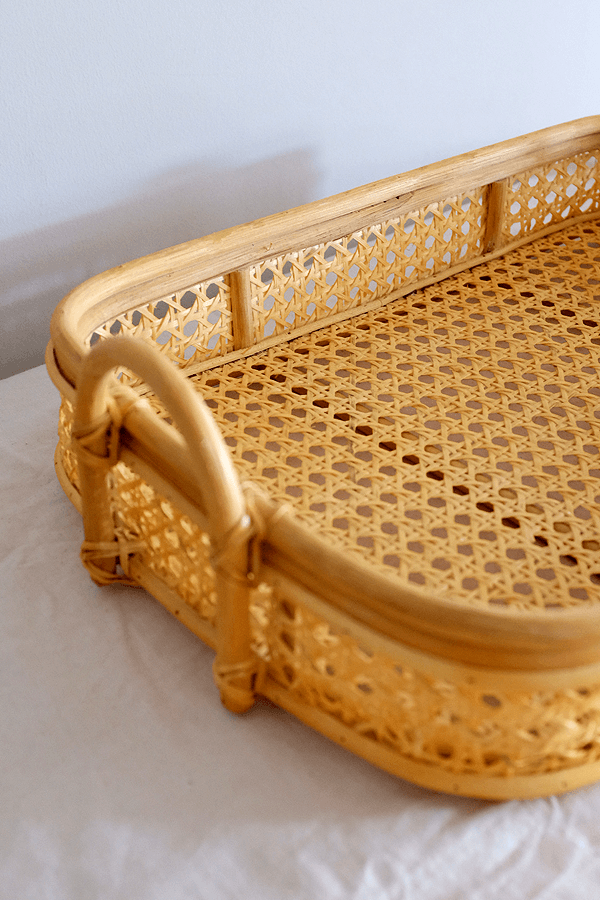Natural Woven Rattan Tray