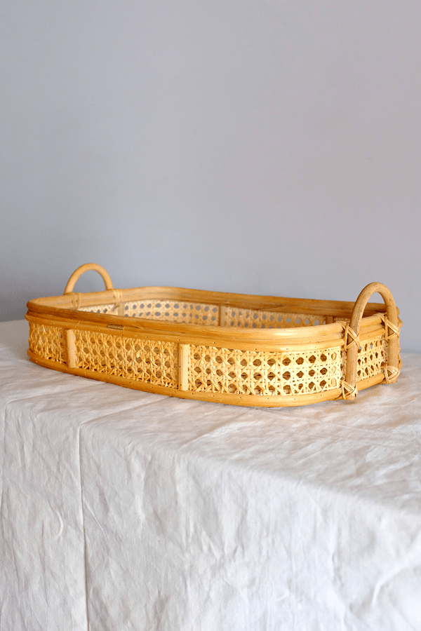 Natural Woven Rattan Tray