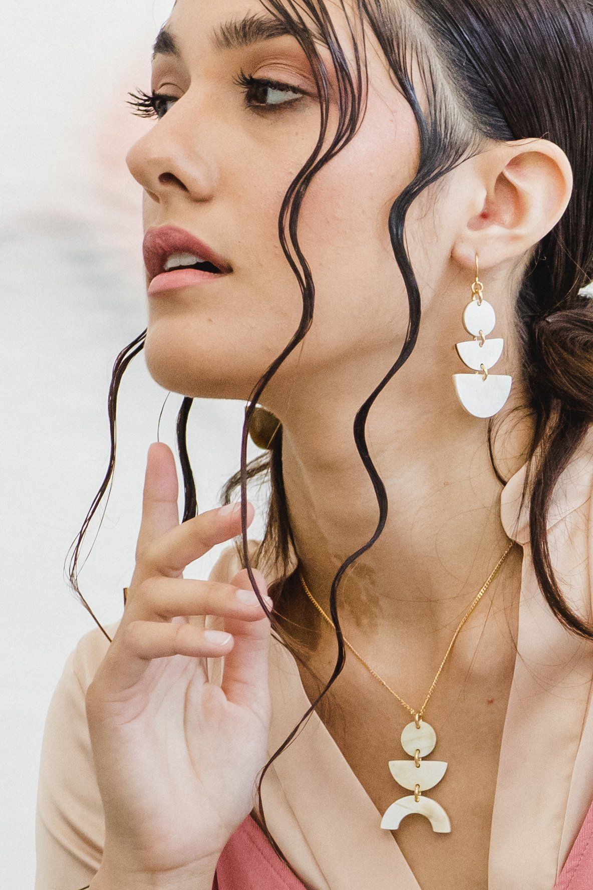 Triple Form Buffalo Earrings
