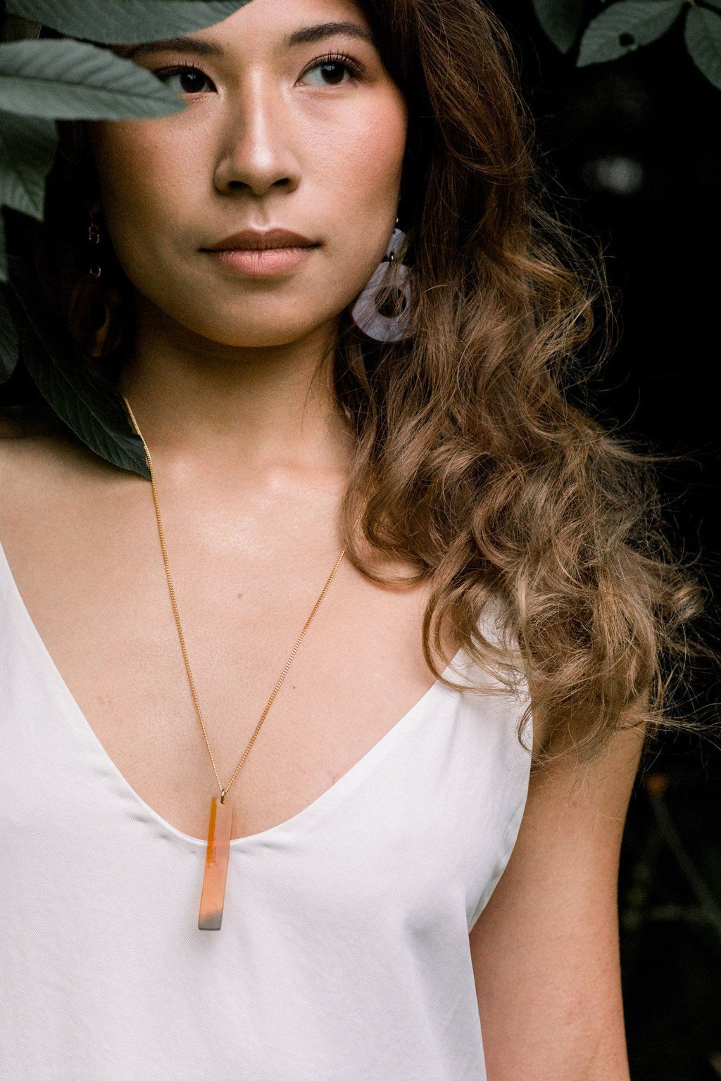 Buffalo Horn Bar Pendant Necklace