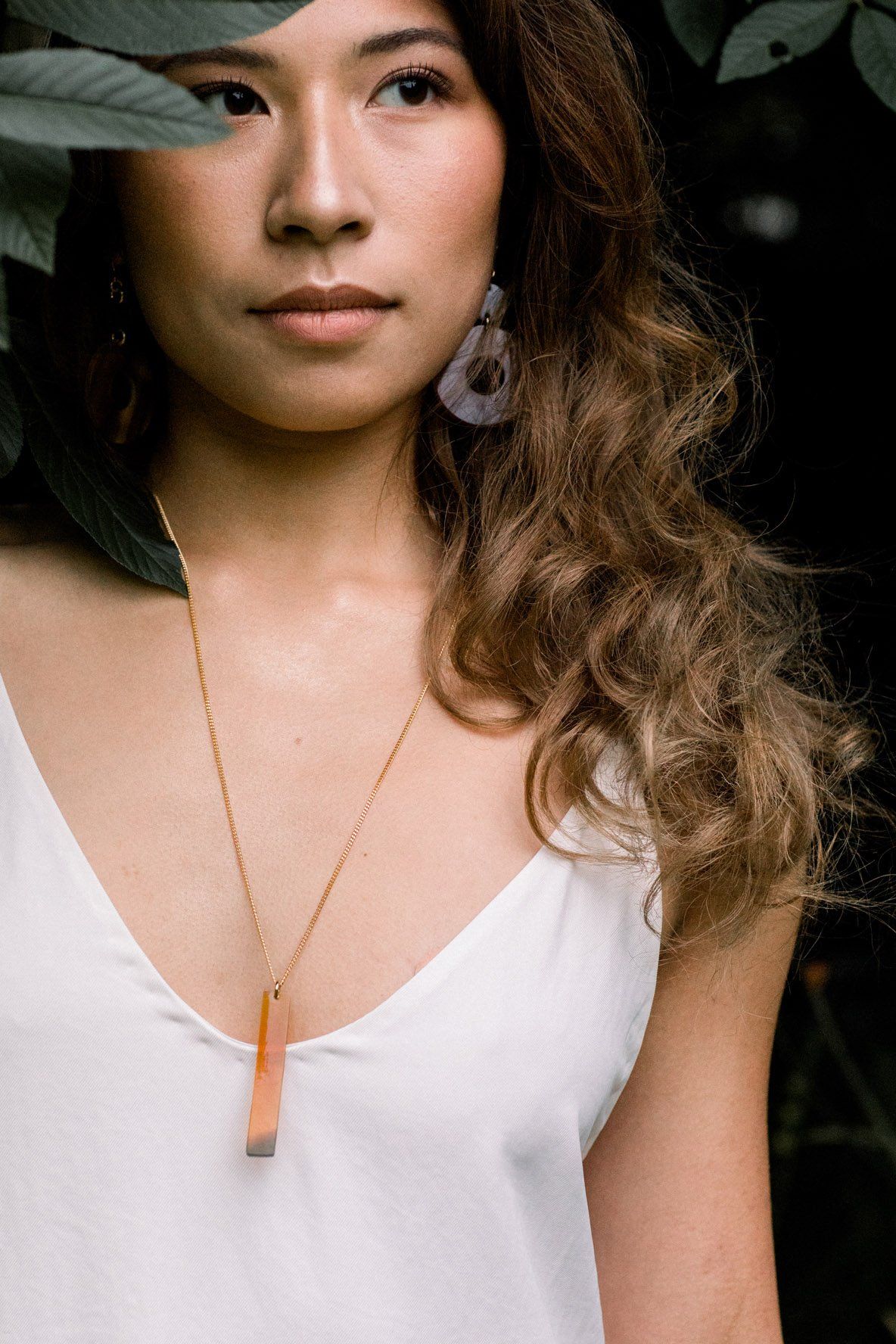 Buffalo Horn Bar Pendant Necklace