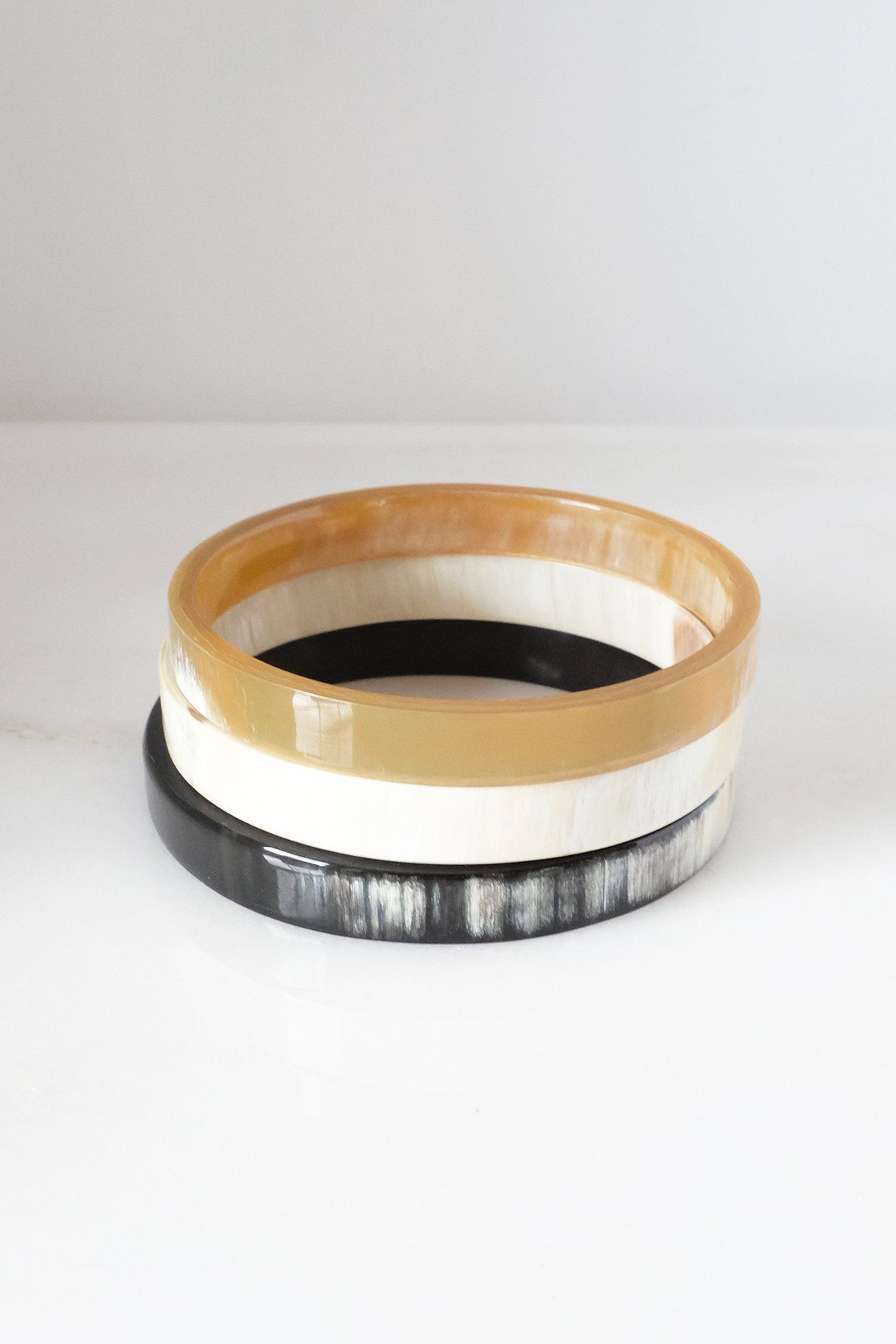 Buffalo Horn Bangle Bracelet (3pcs)