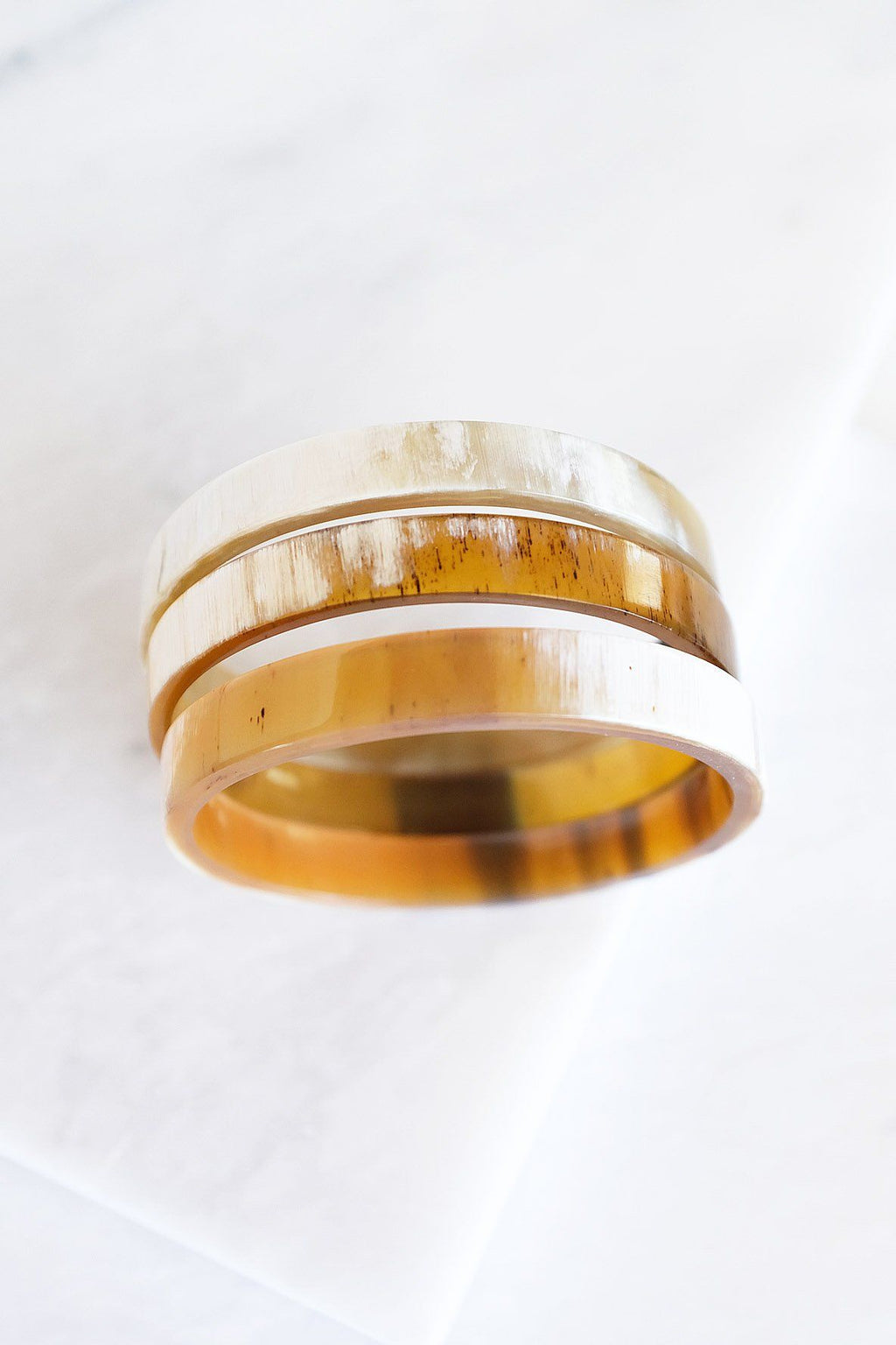 Buffalo Horn Bangle Bracelet (3pcs)