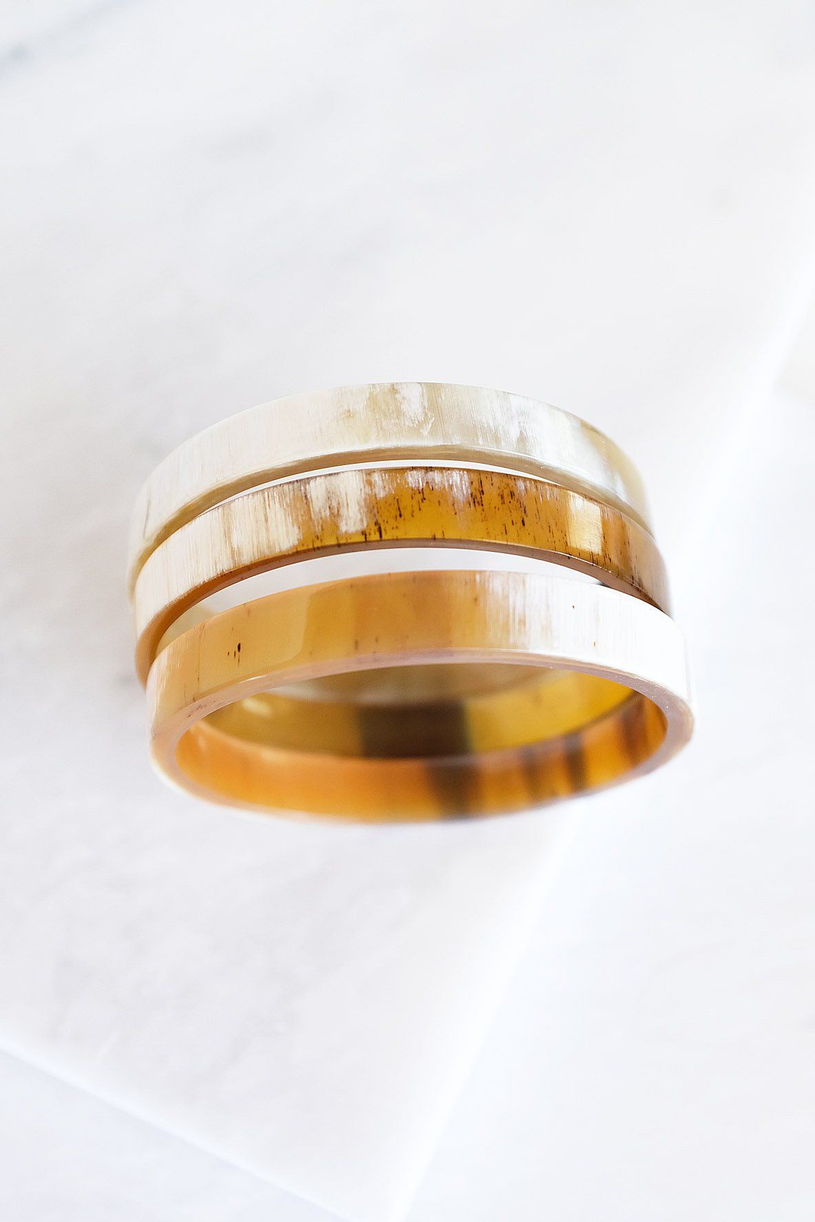 Buffalo Horn Bangle Bracelet (3pcs)