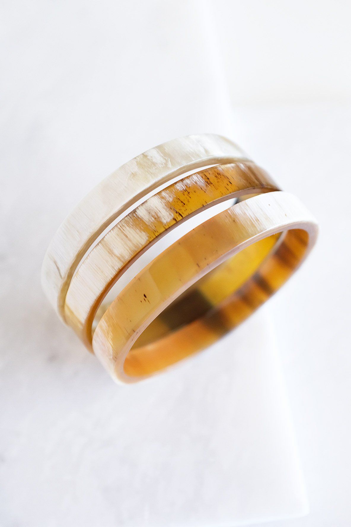Buffalo Horn Bangle Bracelet (3pcs)