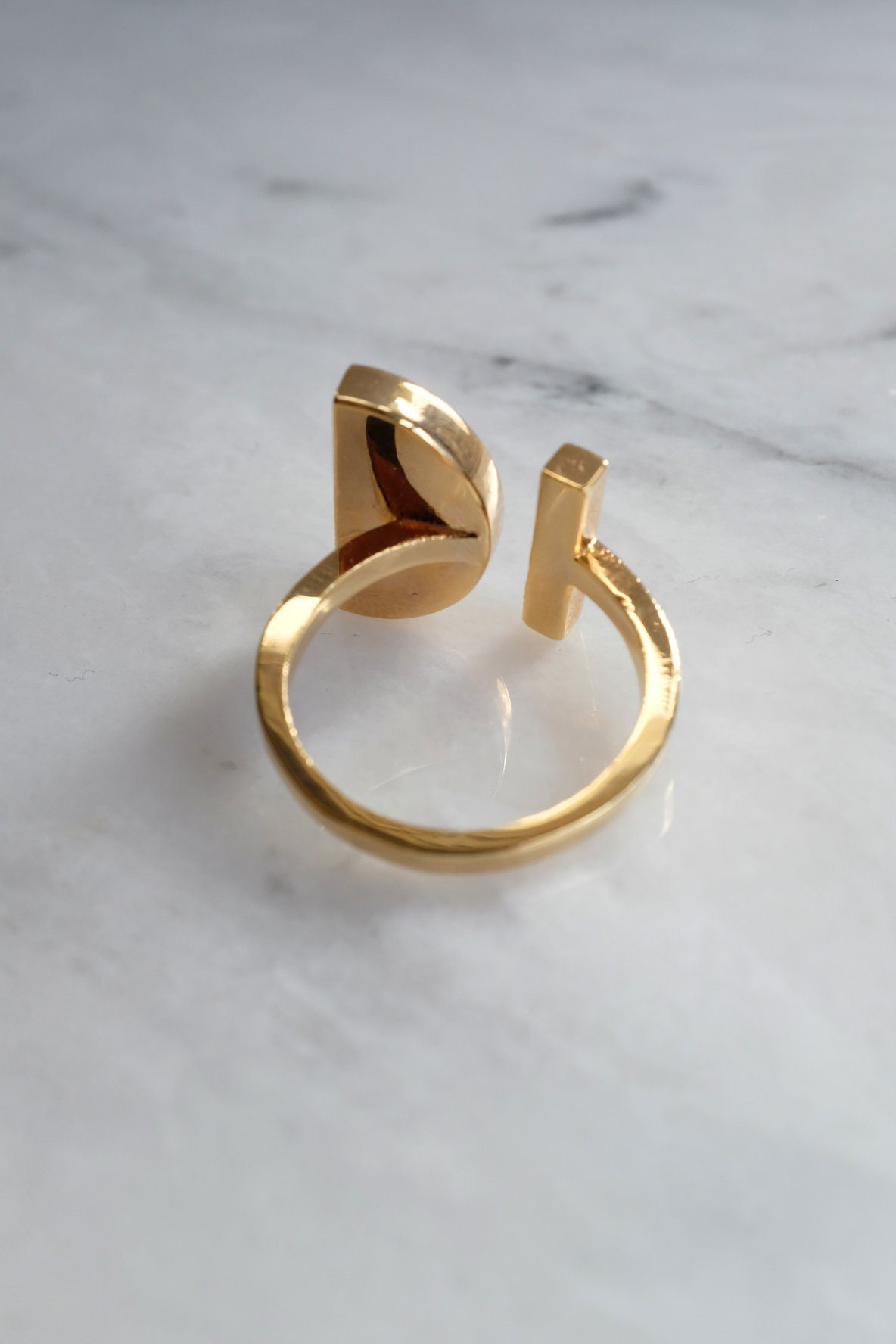 Buffalo Horn Crescent and Bar Ring